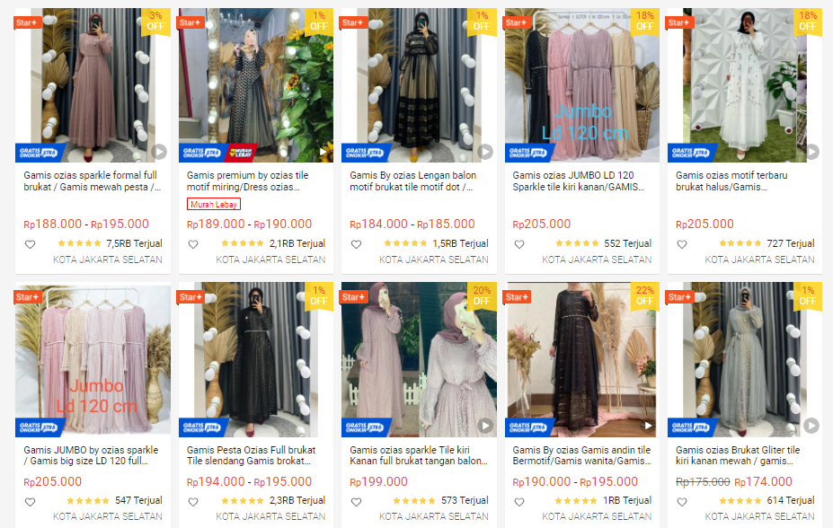 rekomendasi toko baju muslim di shopee