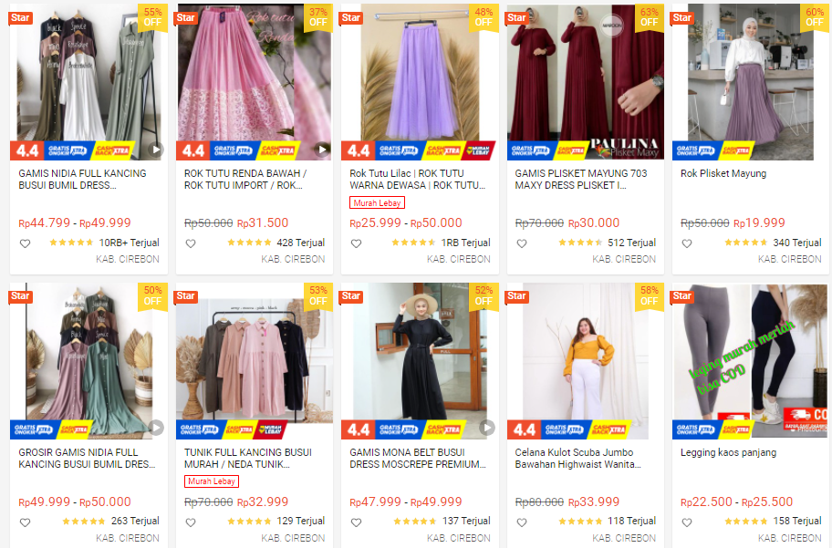 rekomendasi toko baju muslim di shopee