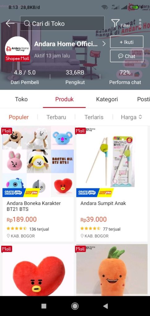 rekomendasi toko furniture di shopee