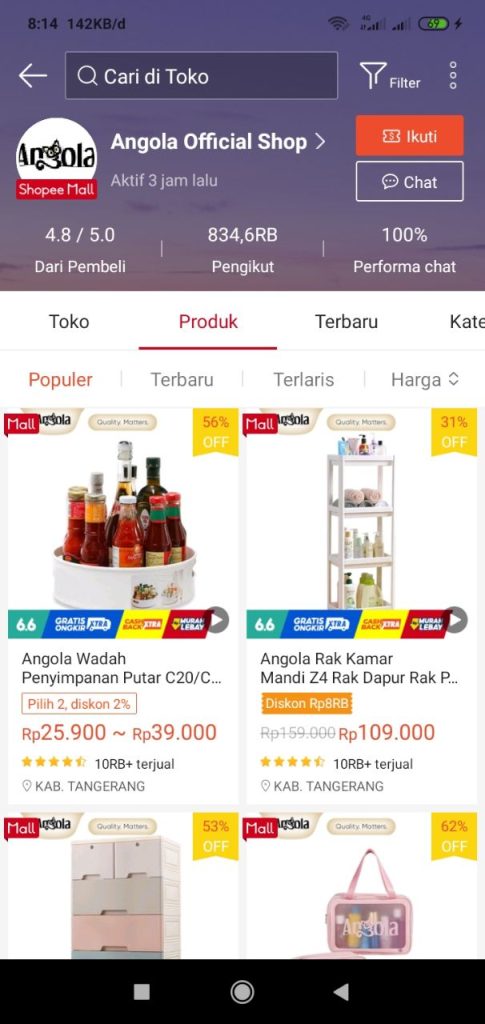 rekomendasi toko furniture di shopee