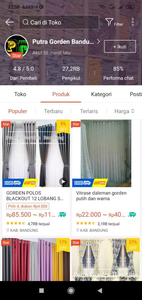 rekomendasi toko furniture di shopee