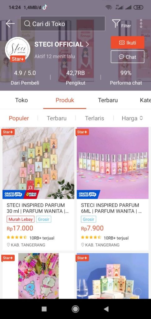 rekomendasi toko parfum di shopee