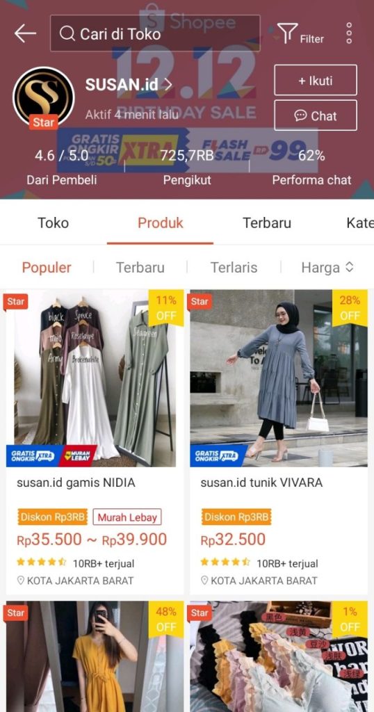 toko shopee termurah dan terpercaya