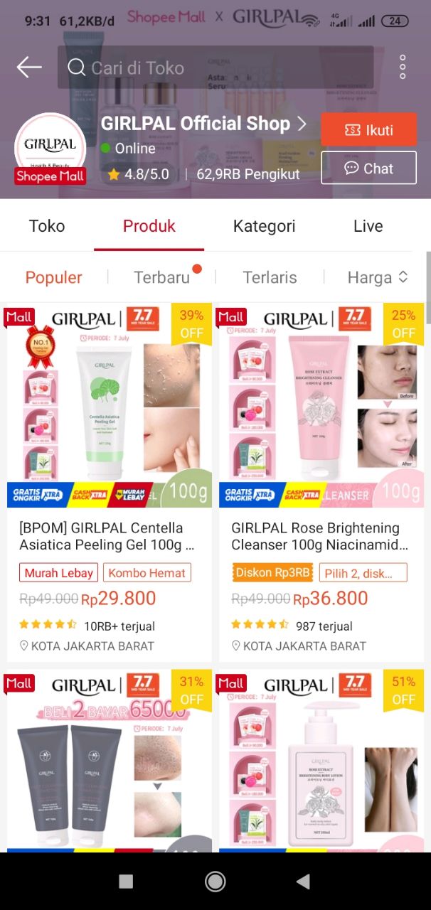 Toko Skincare Terlengkap Di Shopee