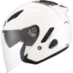 Kyt Galaxy Flat R Putih - helm half face ringan untuk harian