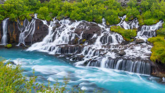 Keindahan Barnafoss Waterfalls