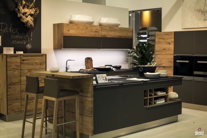 Breakfast bar kitchen ideas counter wood modern island fabulous classic ingenious social gray kitchens decker wrapped decoist black bars design