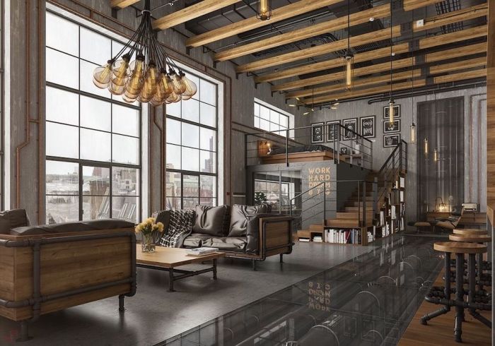 Living room industrial style design loft ideas warehouse essential guide brick visualizer vladimir warm make windows old