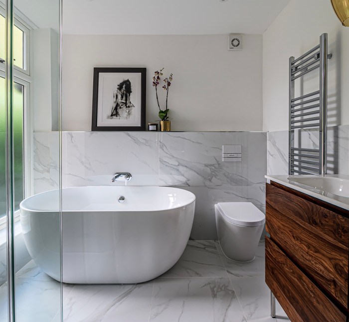 Bathroom minimalist ideas tile small design white black inspiration eight nest twenty organization storage via idea